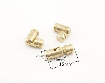 18pcs 15mm Solid brass barrel wood box hinges woodworking