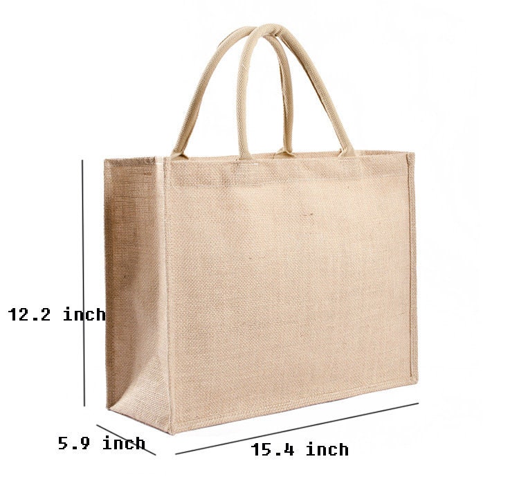 Blank Jute Bag Tote With Handle in Bulk Wholesale for Personalization Pack of 5 Etsy Ireland