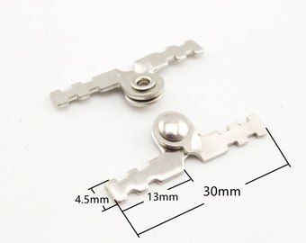 10pcs of 30mm v shape plug in hinges for wood box purse frame Nickel / Gunmetal