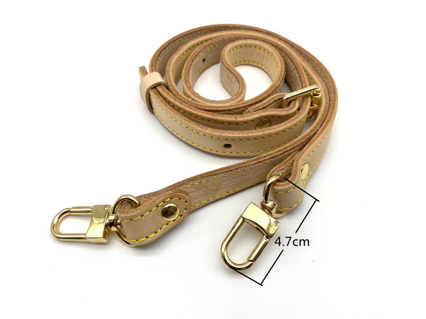 Authentic Louis Vuitton Gold D Ring 5/8” With Leather For Bag Strap  Replacement