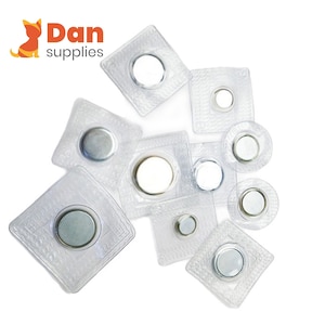 Tariff Free !10mm to 25mm / 4 sets of Sew on invisible PVC cover water proof magnetic snaps clasps for planner clip clothing purse bag