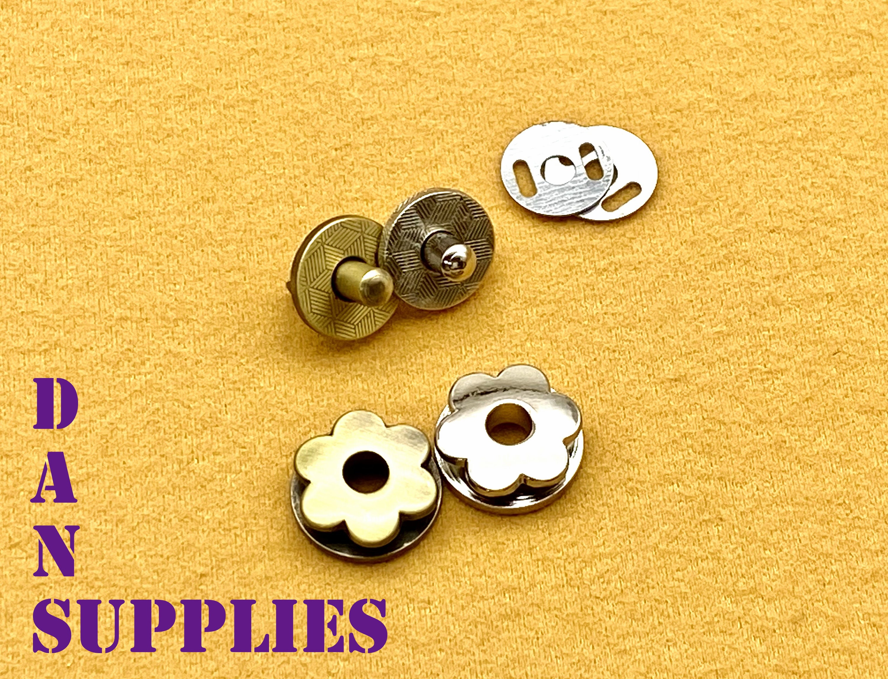 10 sets Double Caps Magnetic Snaps Clasps for Bag Purse Leather