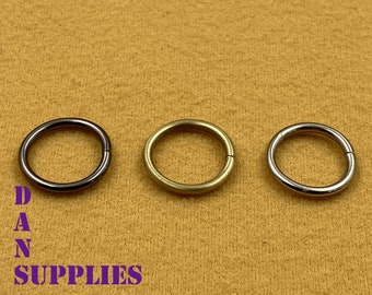 40pcs of 1/2 inch 12mm O rings connector for bag purse keychains lanyards Nickel Anti bronze Gunmetal Gold