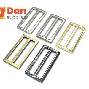 10pcs 2 inch 50mm zinc alloy bag purse strap adjuster slider connector buckle triglide slide making supplies