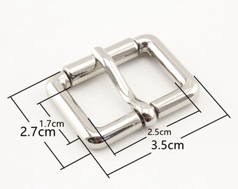 8pcs of  1 inch 25mm Zinc alloy leather pin belt watch dog collar strap buckle for bag purse making hardware Nickel