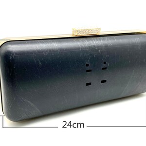 9 1/2 inch 24cm Monogram Bridal hard case box Purse frame Bridesmaid Clutch frame immagine 7