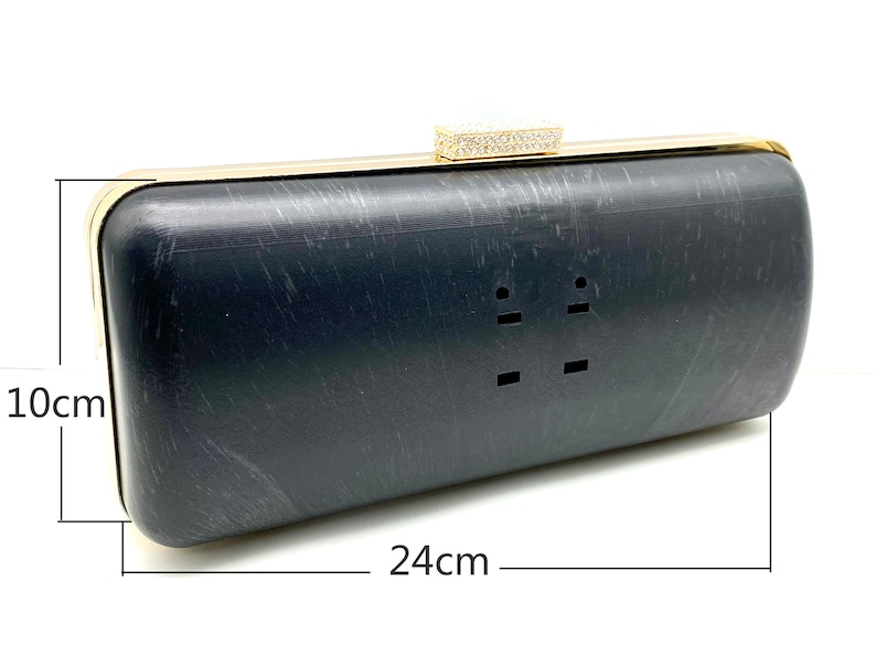 9 1/2 inch 24cm Monogram Bridal hard case box Purse frame Bridesmaid Clutch frame immagine 7
