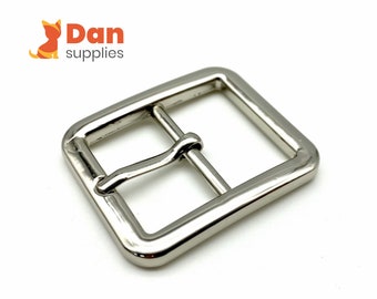 6pcs of 1 inch 25mm Zinc alloy center bar pin buckle for bag purse shoes strap making  belt buckle Nickel