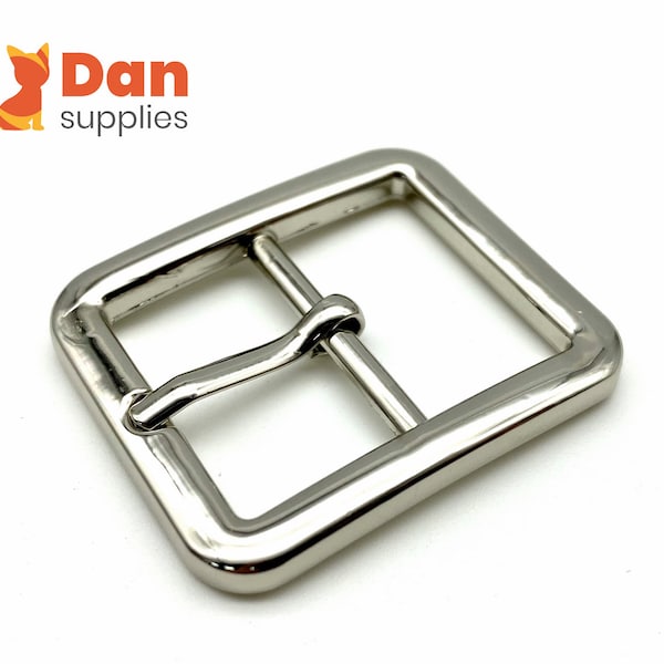 6pcs of 1 inch 25mm Zinc alloy center bar pin buckle for bag purse shoes strap making  belt buckle Nickel