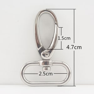 8pcs of 1 inch 25mm  Oval Wide Push Gate Snap swivel Hooks for handbag purse strap handles Nickel Gold Gunmetalbag clasp replacement