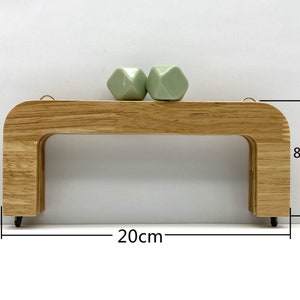 8 pulgadas 20cm perla de caramelo tornillo natural en el suministro del marco del bolso de madera imagen 3