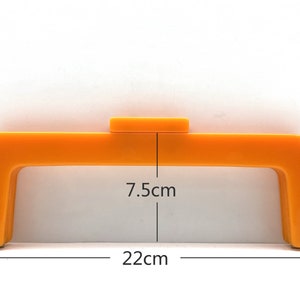 6 color 8 3/4 inch 22cm rectangle screw in Acrylic resin bag purse frame Tortoise Black blue white orange image 3