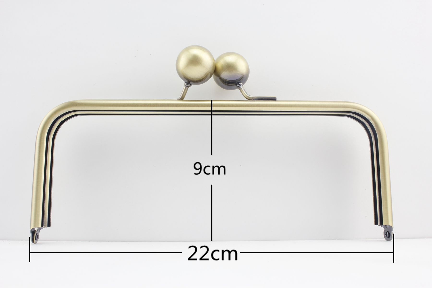 8 3/4 Inch 22cm Big Bead Bag Purse Frame Clasp Hardware Glue in