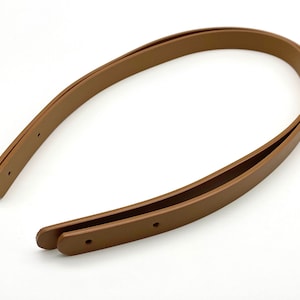 Tariff Free !Pair of 64cm x 1.8cm rivet one 25 inch genuine leather shoulder bag purse strap handle for bag making replacement  Tan Black