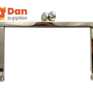 4 inch 12.5 cm rectangle coin bag purse pouch wallet  frame glue in  hardware supply  Nickel