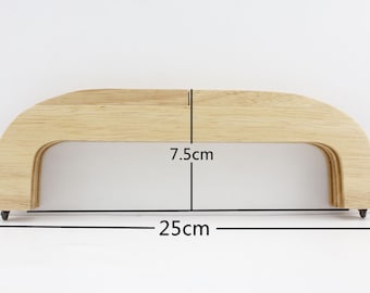 10 Zoll 25m Rechteck natürliche Massivholz Tasche Geldbörse Rahmen mit Kette Schleifen liefern Ahorn Holz / schwarz / Eiche Holz