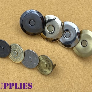 20 juegos de 20mm Ultra delgados cierres magnéticos de cuero a presión cierres de broches magnéticos para cartera de embrague bolso de bolso