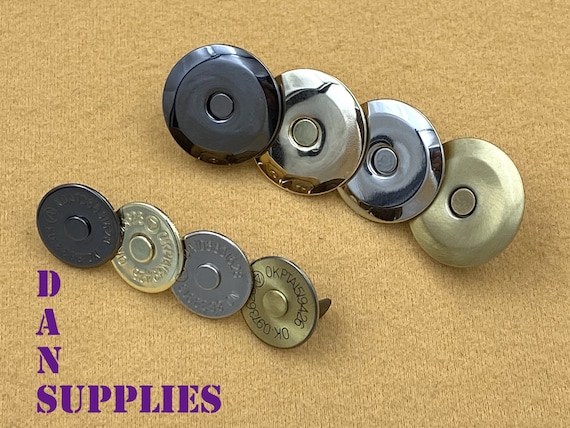 20 Sets Golden Color ,Magnetic Button Clasp Snaps 14mm, for Purse Magnetic  Clasp for Bag Closure Magnetic snap Button Replacement Set. Great for