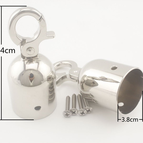 2pcs of 1.5 inch 38mm heavy duty Barrier rope end trigger  hooks clasps  Nickel