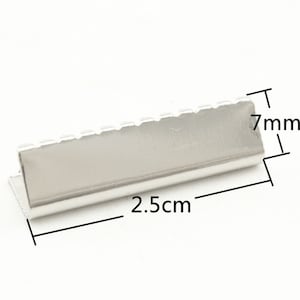 14pcs of 1 inch / 25mm solid brass Ribbon end Clasps end caps Findings Cord Ends Copper Crimp Ends