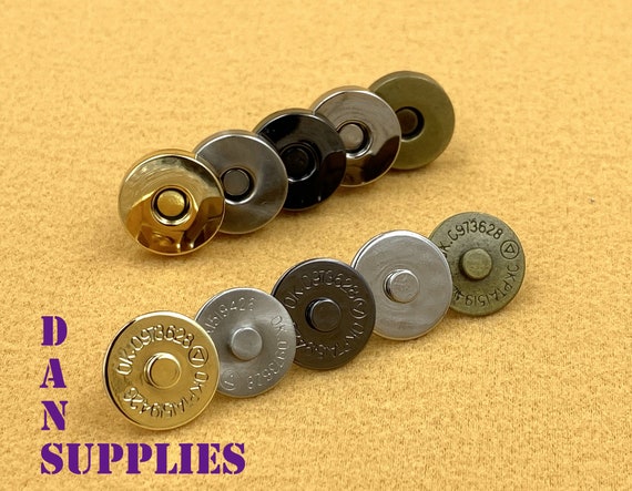 NO Sew Magnetic Snaps Clasps Fastening Handbag Closures Buttons Parts 10 14  18mm