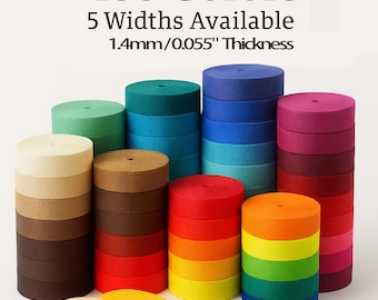 Light Weight Cotton Style Polyester Gurtband Schüttgut, Farbe (1-60)