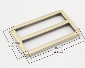 10pcs Zinc Alloy Bag Strap Adjuster: 38mm Triglide Slider Buckle