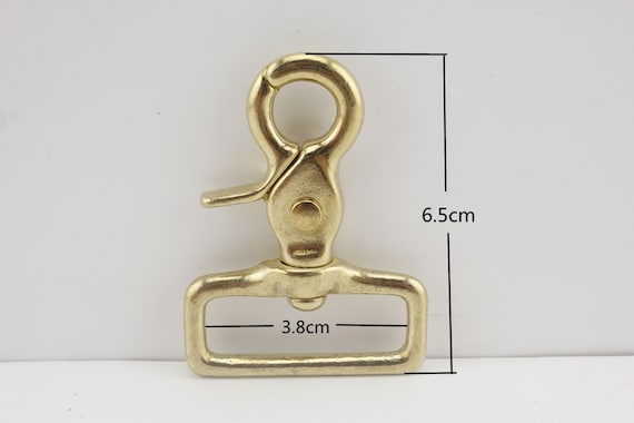 One Pcs 1.5 inch ( 38mm ) Solid brass Lobster Claw Bolt swivel Snap Hooks  for handbag purse charm accessories Hardwarebag clasp replacement