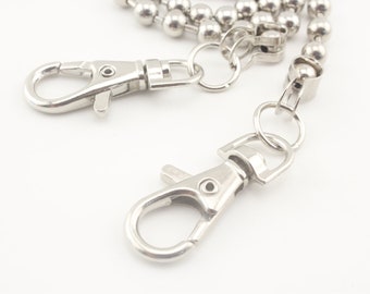 60cm 6mm  purse chain for bag wallet purse handbags clutch Chain strap with clip replacement hardware Nickel Anti bronze
