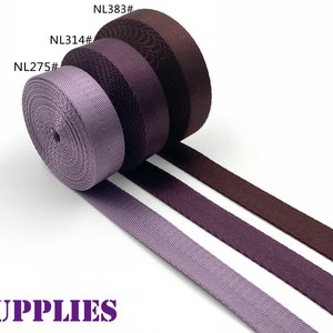 Tariff Free !5 yards of 1 inch 25mm Purple heavy weight Nylon webbing ribbon for belt bag purse strap key fob sold by the yard