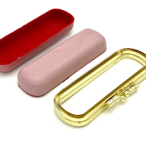 4 inch 10.5cm barrel  kiss lock coin purse pouch frame Clinique Lipstick Case box frame