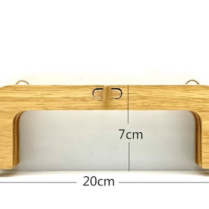 8 inch 20cm natural solid wood bag purse frame with lock