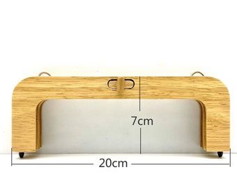 8 inch 20cm natural solid wood bag purse frame with lock