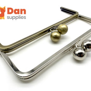 10 inch x 3 1/2 inch 25.5cm  Big size rectangle Big bobble  bag purse frame glue in hardware supply  Nickel Anti bronze