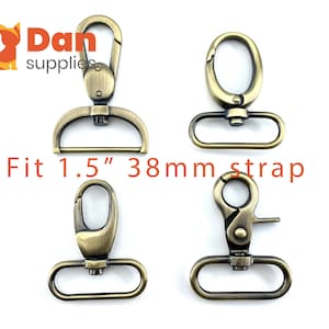 50 Pack Metal Lobster Claw Swivel Clasps - .75 D Ring - 1.5 Long