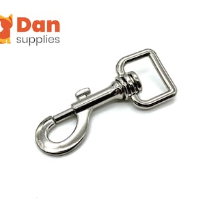 8pcs of 3/4 inch 19mm (eye size ) Metallic Bolt Bar Snaps swivel clasp Slide hook for bag purse dog collar lanyards leash Nickel