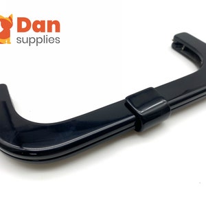 Tariff Free !10 inch 25.5cm rectangle Glue on  Acrylic resin bag purse frame with lock  Black