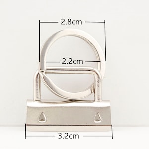 Tariff Free !20 sets of  1 1/4 inch 32mm  heavy duty Nickel Anti brass key fob  keychain hardware wristlet supplies