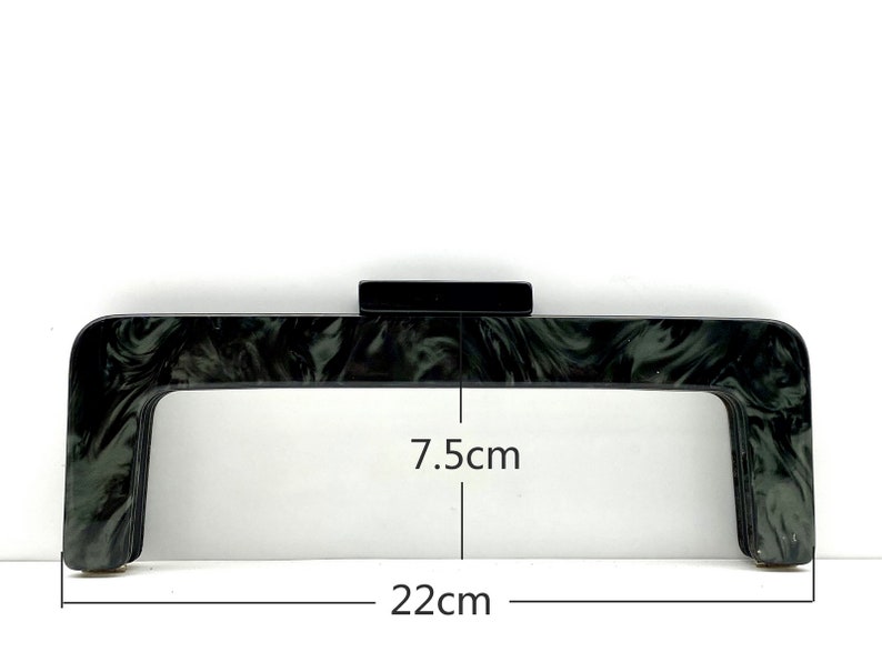 6 color 8 3/4 inch 22cm rectangle screw in Acrylic resin bag purse frame Tortoise Black blue white orange image 5
