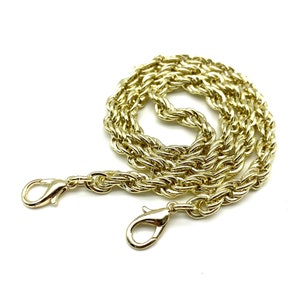 50cm 7mm  purse chain for bag wallet purse handbags clutch Chain strap with clip replacement hardware Light gold