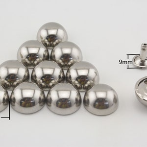 20/30 Sets 15mm Doppelkappe Kuppelnieten für Leder Puppentasche Tasche Schuhe Bekleidung Nickel Gold Anti Messing