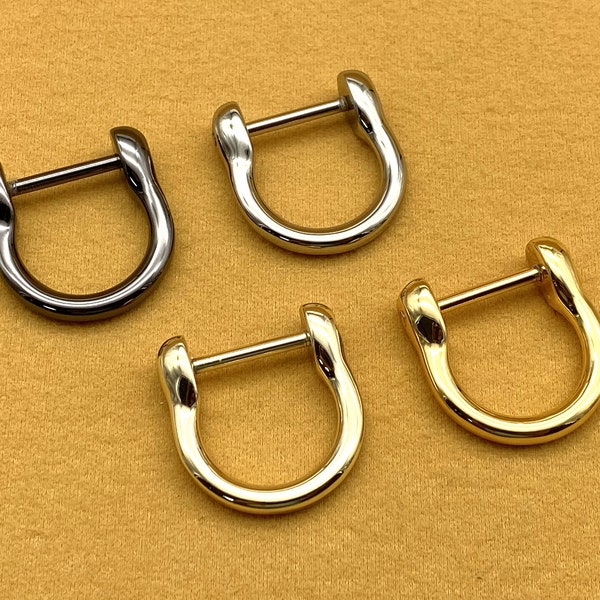 8pcs de 3/4 pouces 19mm Vis en D boucle d’anneau pour sac à main faisant du matériel Light Gold Nickel Gunmetal