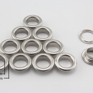 40 sets of 14mm inner size stainless brass washable eyelets grommets for leather purse shoe paper Anti bronze Nickel Gunmetal gold Nickel 00G50
