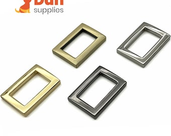 12pcs Zinc Alloy Rectangle Ring Buckles - 3/4 inch, Anti Bronze