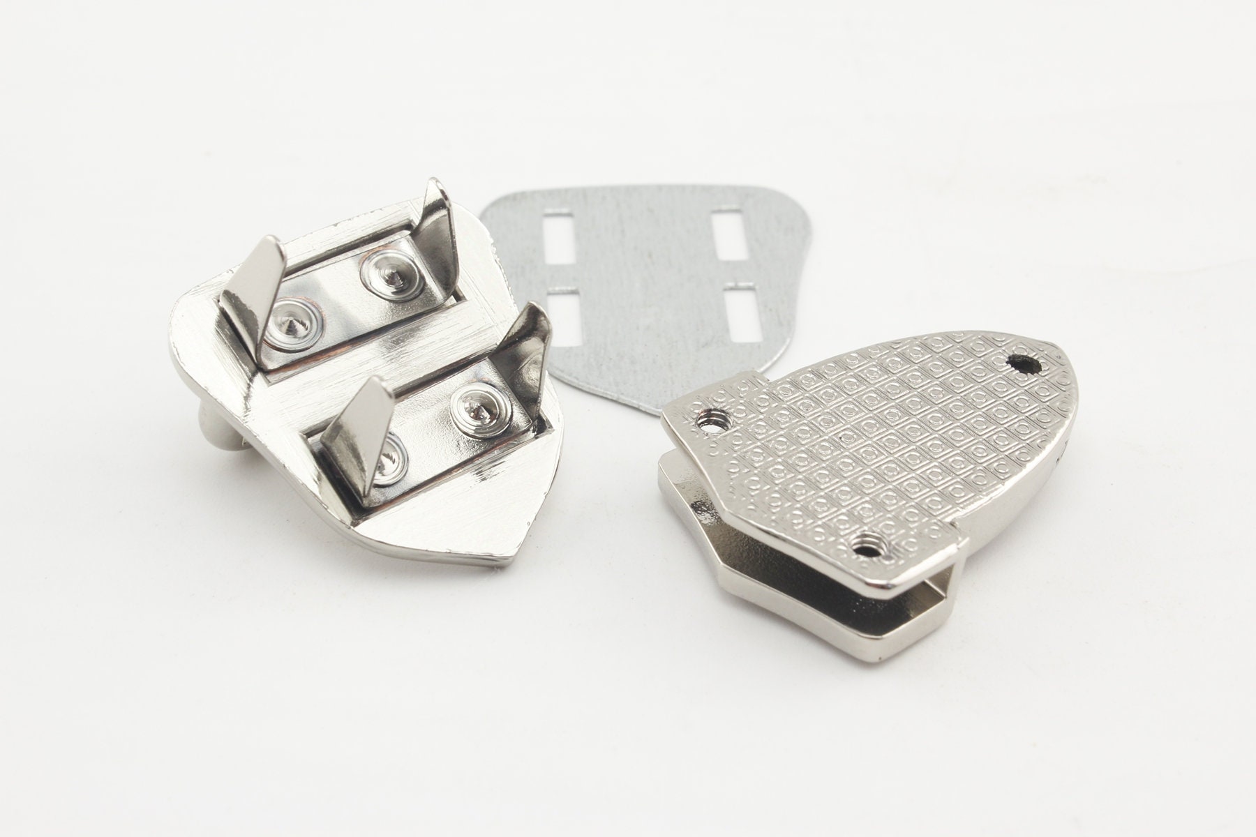 Wallet Latch 26mm X 40mm Press Tongue Thumb Latch Wallet Lock for Clutch Purse ...