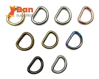 Anneaux en D robustes de 2,5 cm (1 po.) : sangles de sac et de sac à main - anti-bronze, or, nickel, bronze