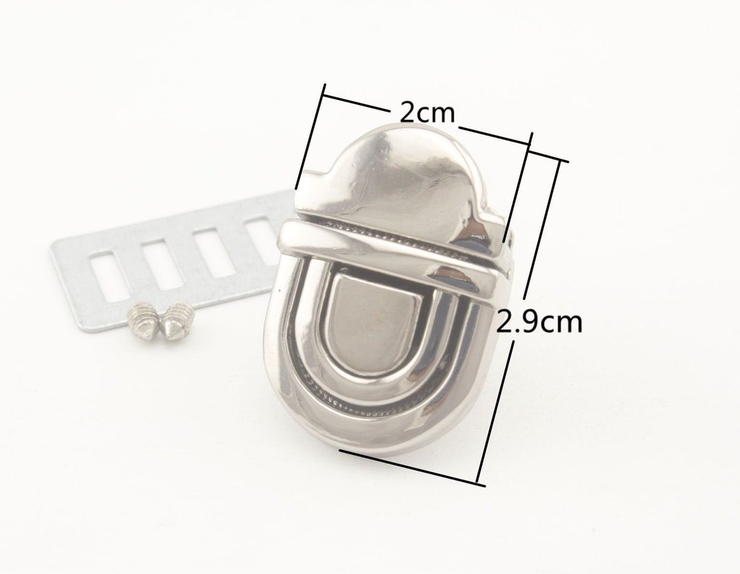 Wallet Latch 20mm X 29mm Press Tongue Thumb Latch Wallet Lock for Clutch Purse ...