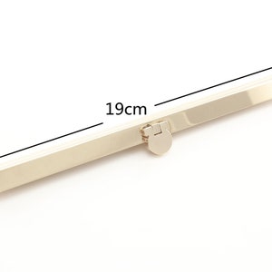 7 1/2 Zoll 19cm Metall Bar Lock Brieftasche Tasche Geldbörse Rahmen Brieftasche Rahmen für Geldbörse machen Brieftasche machen Licht gold