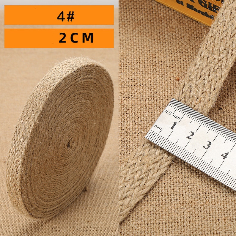 Webbing Rope Approx Jute Webbing Rope ,various Sizes Sold by 5 Yards - Etsy