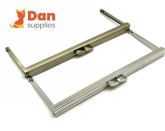 7 inch  ( 18cm x 6.5cm )  heavy weight bag purse clutch frame clasp hardware glue in Purse  making supplies  Anti bronze Nickel
